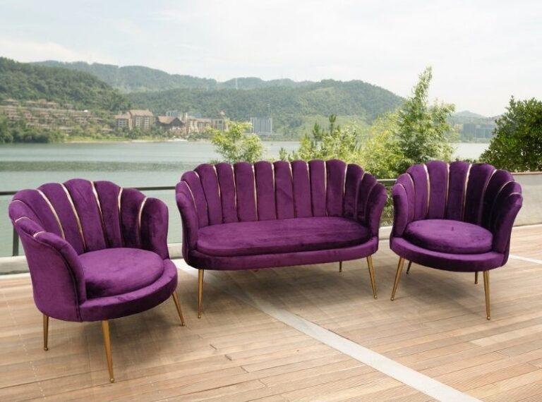 Set Canapea & 2 Fotolii - Purple Gold