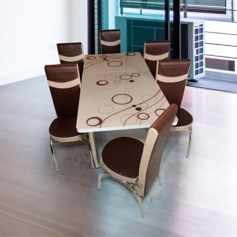 Set Masa extensibila & 6 Scaune - Brown Latte