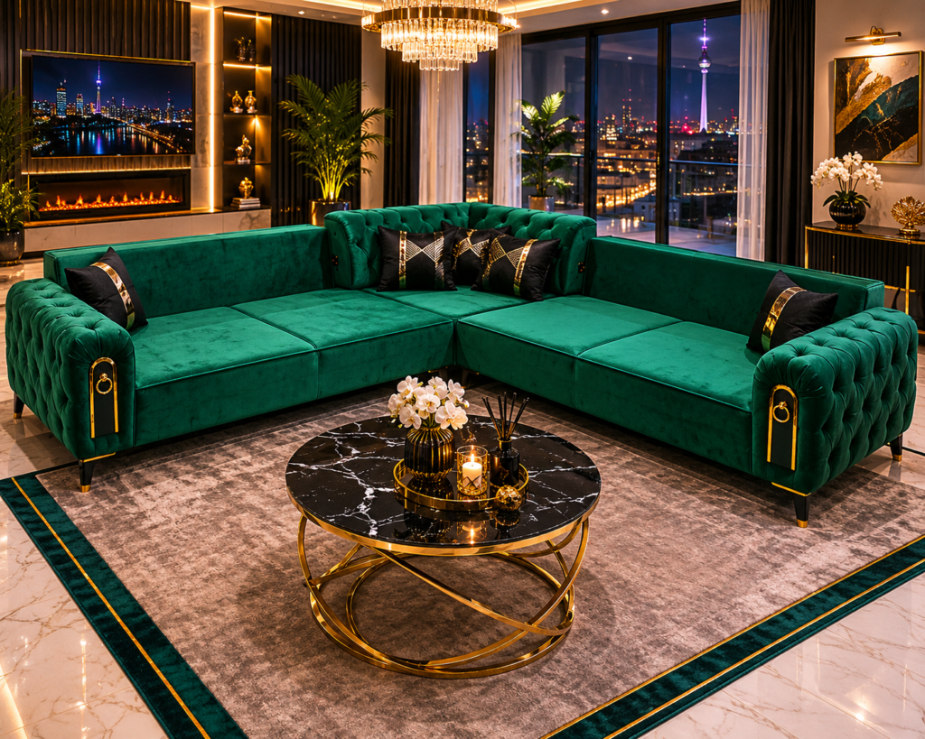 Coltar Chesterfield Smarald — cadrul 7