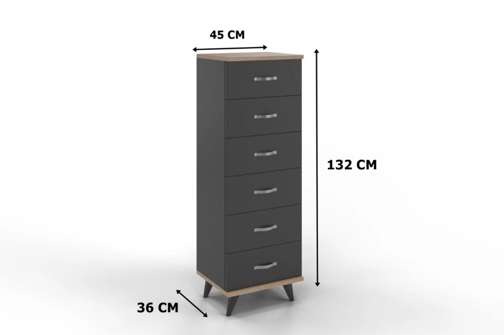 Consola 6 sertare - Antracit — cadrul 2