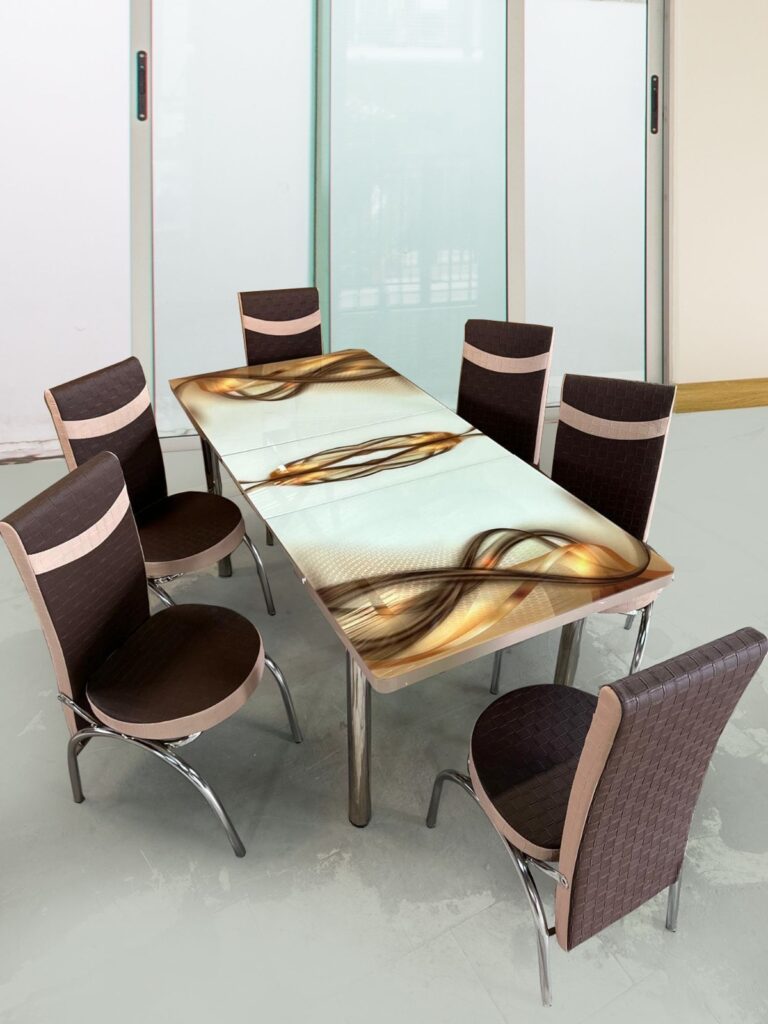 Set Masa extensibila & 6 Scaune - Brown Dream