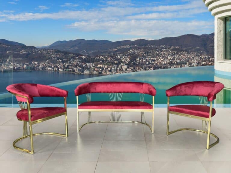 Set canapea & 2 fotolii - Rosu