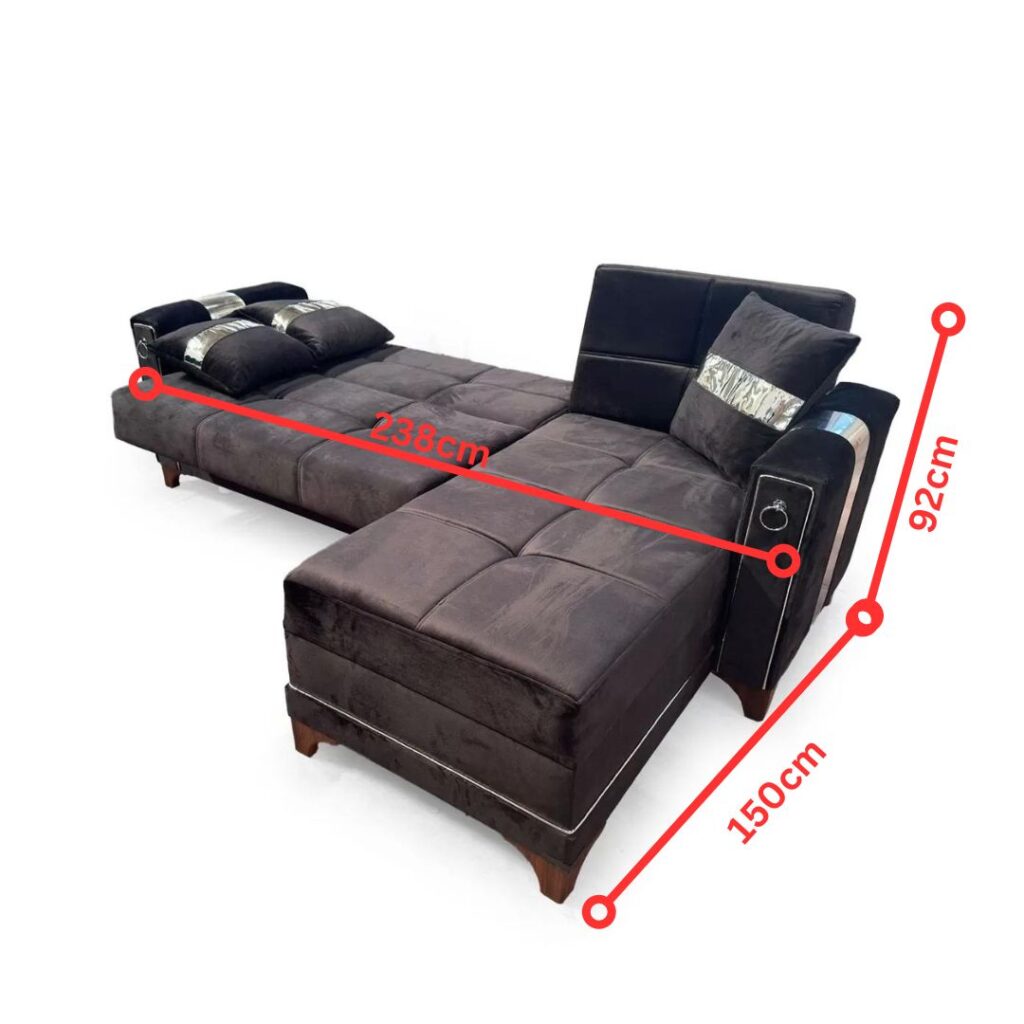 Coltar Extensibil cu Lada - Negru — cadrul 5
