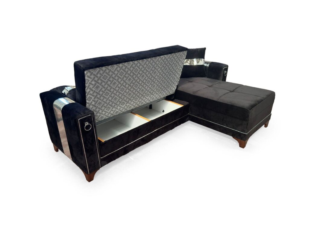 Coltar Extensibil cu Lada - Negru — cadrul 3
