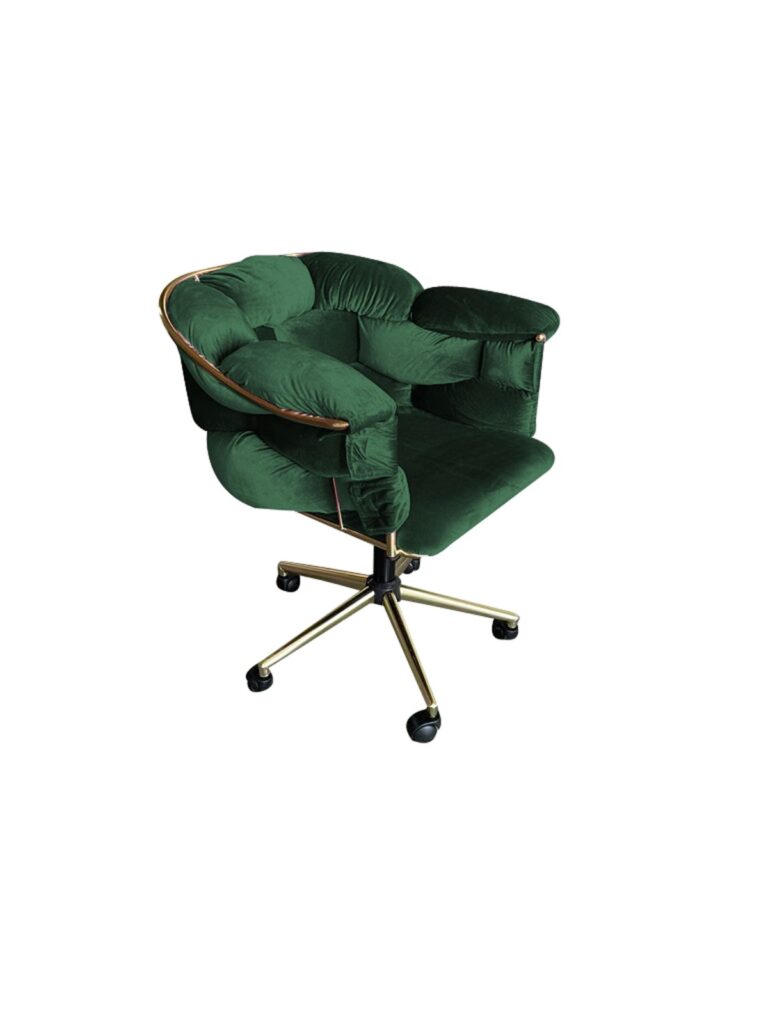 Fotoliu cu roti - Bubble Verde Smarald — cadrul 2
