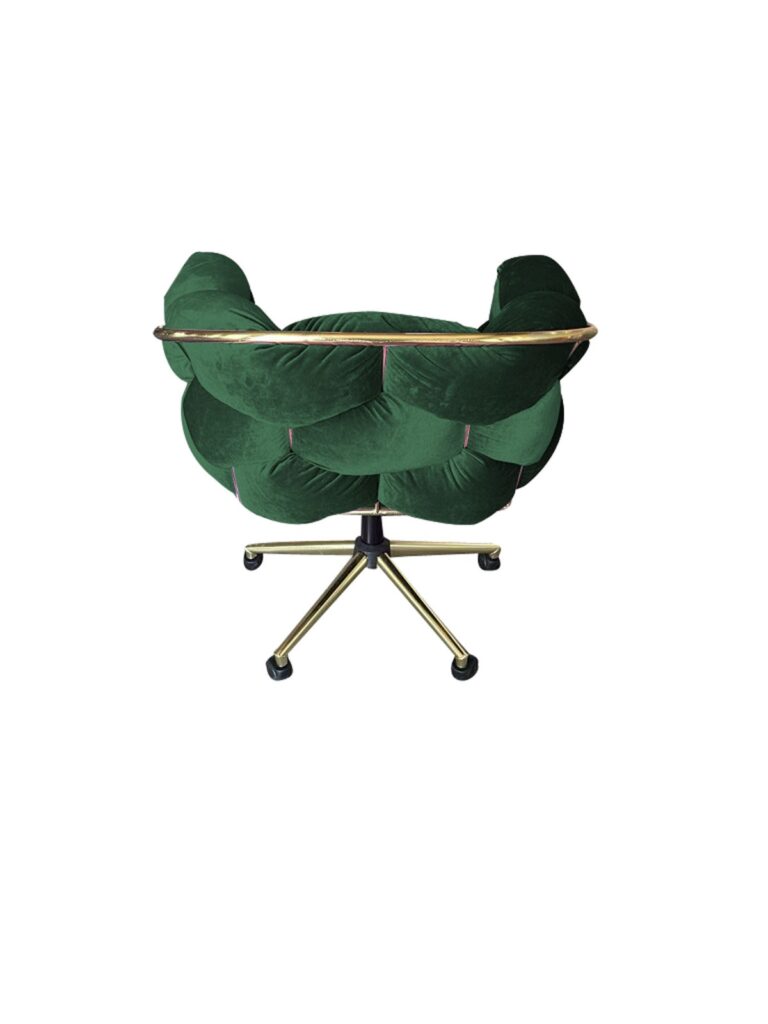 Fotoliu cu roti - Bubble Verde Smarald — cadrul 3