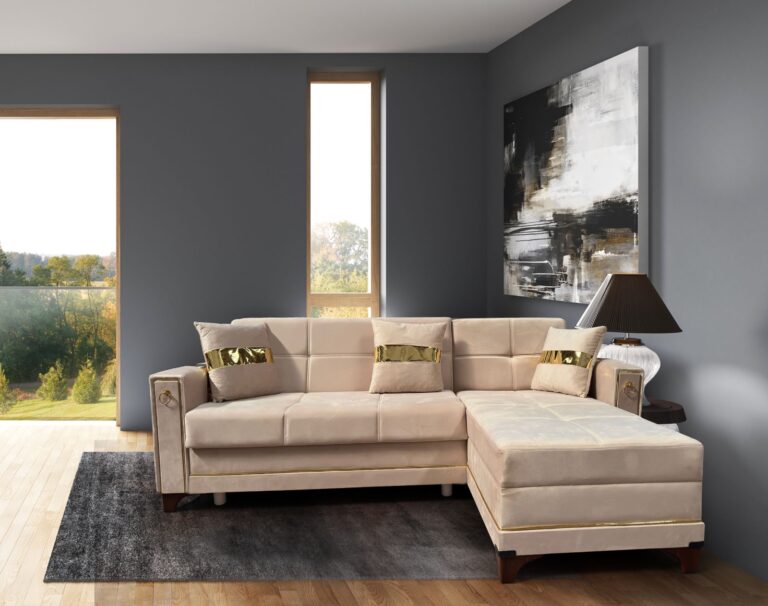 Coltar Extensibil cu Lada - Beige
