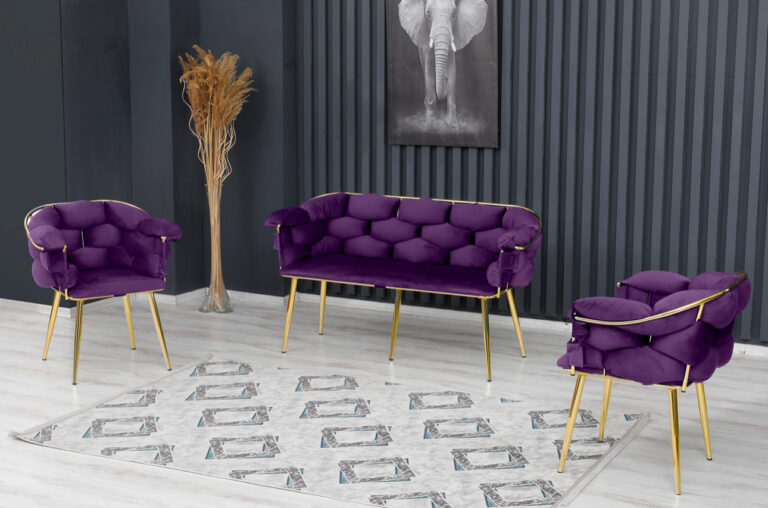Set Canapea & 2 Fotolii - Mauve