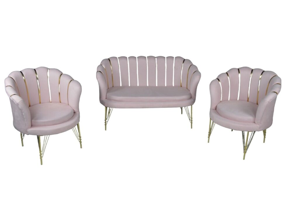 Set Canapea & 2 Fotolii - Rose Gold — cadrul 1