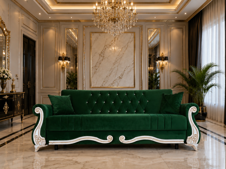 Canapea Extensibila cu Lada - Emerald
