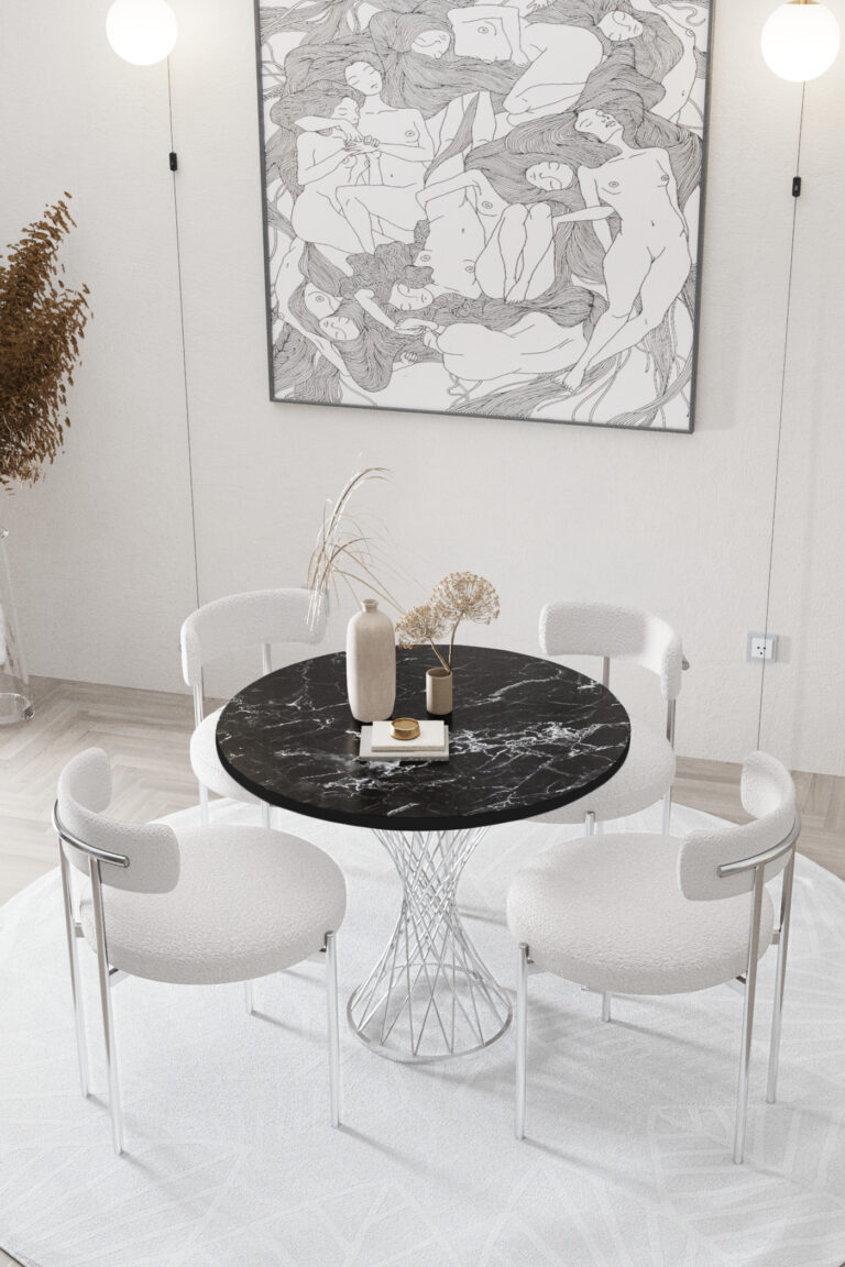 Monaco White - Alb/Negru