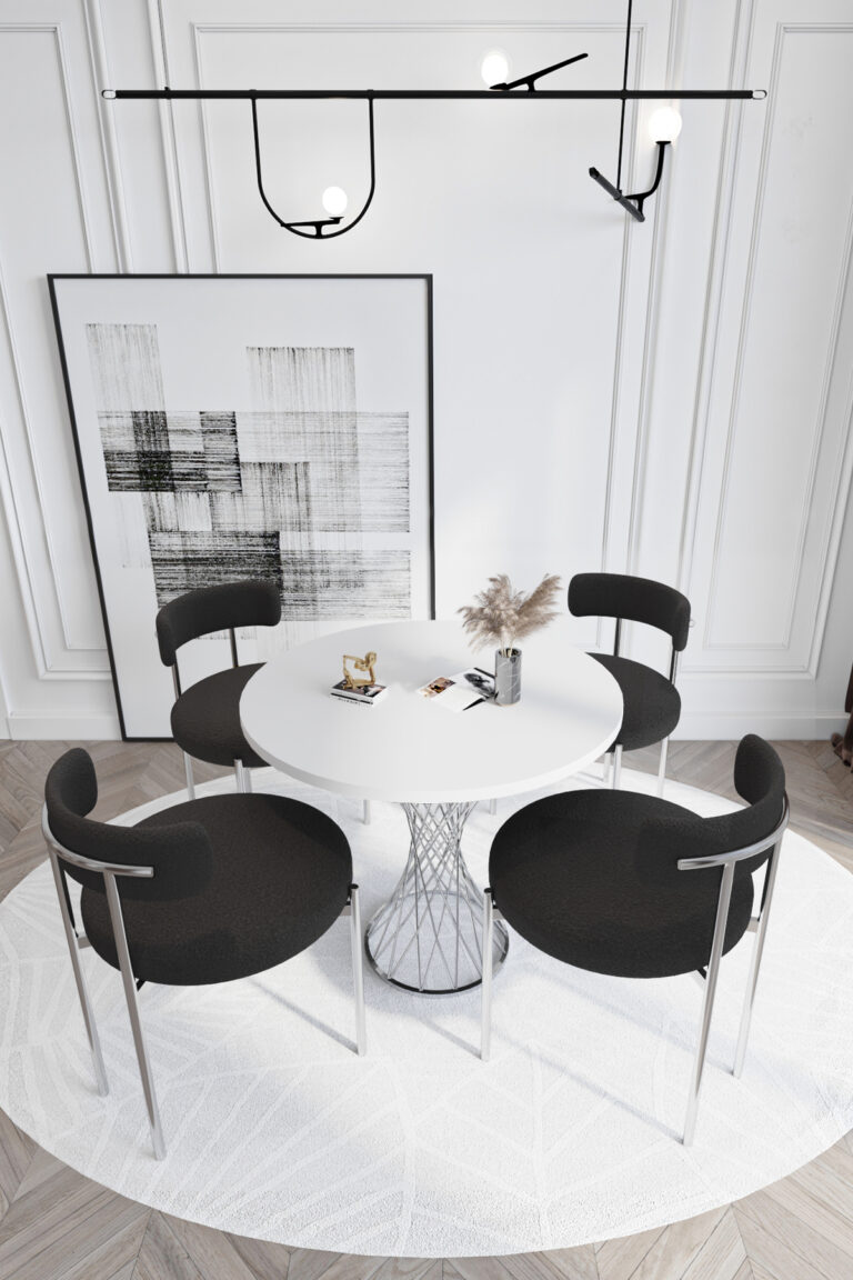 Monaco White - Negru/Alb