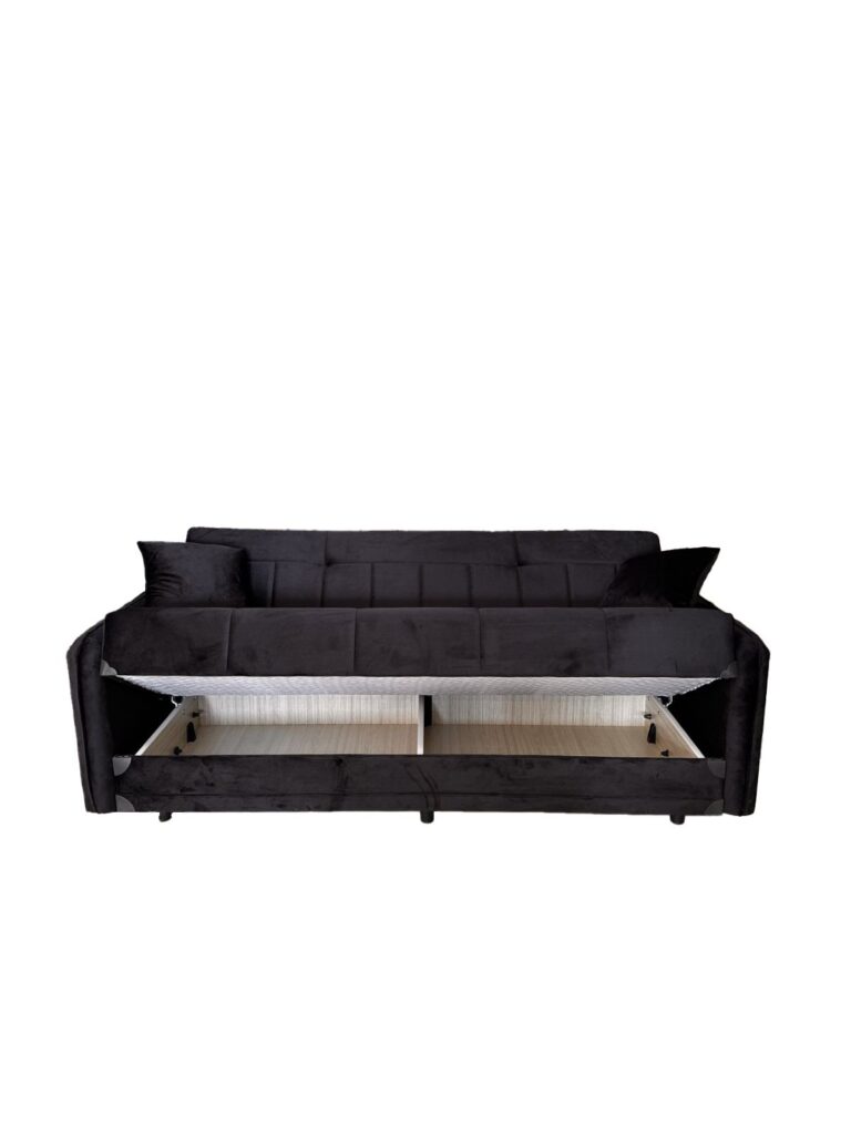 Canapea Extensibila 3 locuri - Negru — cadrul 2