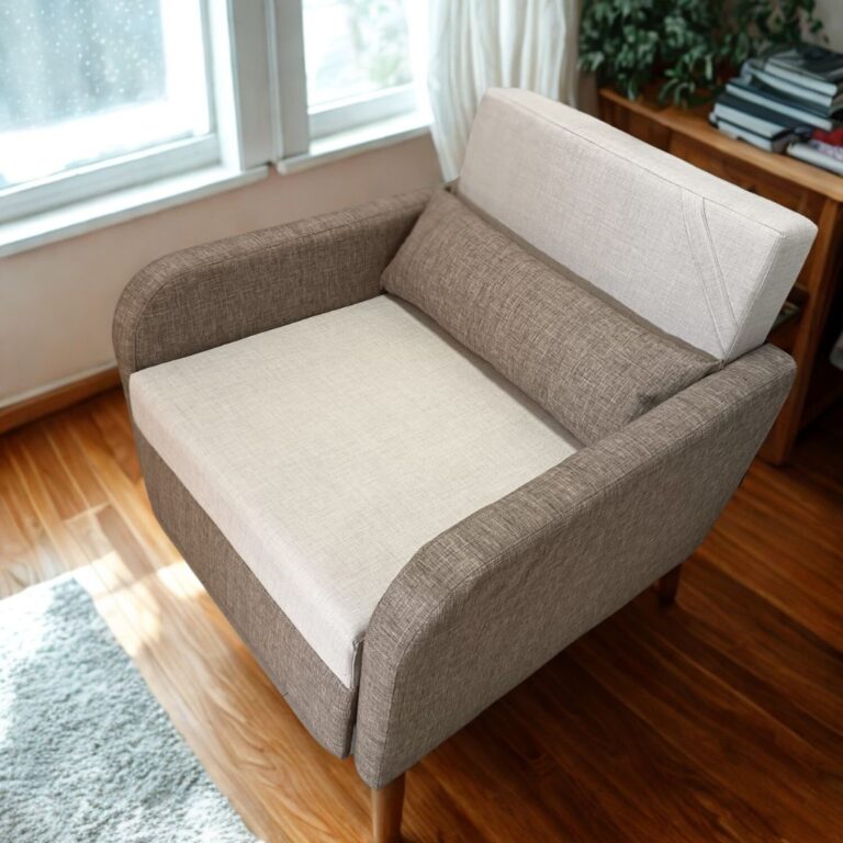 Fotoliu Extensibil cu depozitare - Beige/Sand
