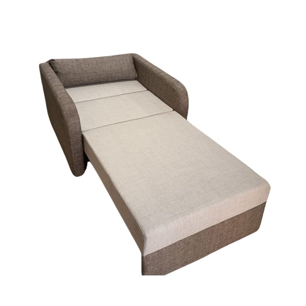 Fotoliu Extensibil cu depozitare - Beige/Sand — cadrul 1