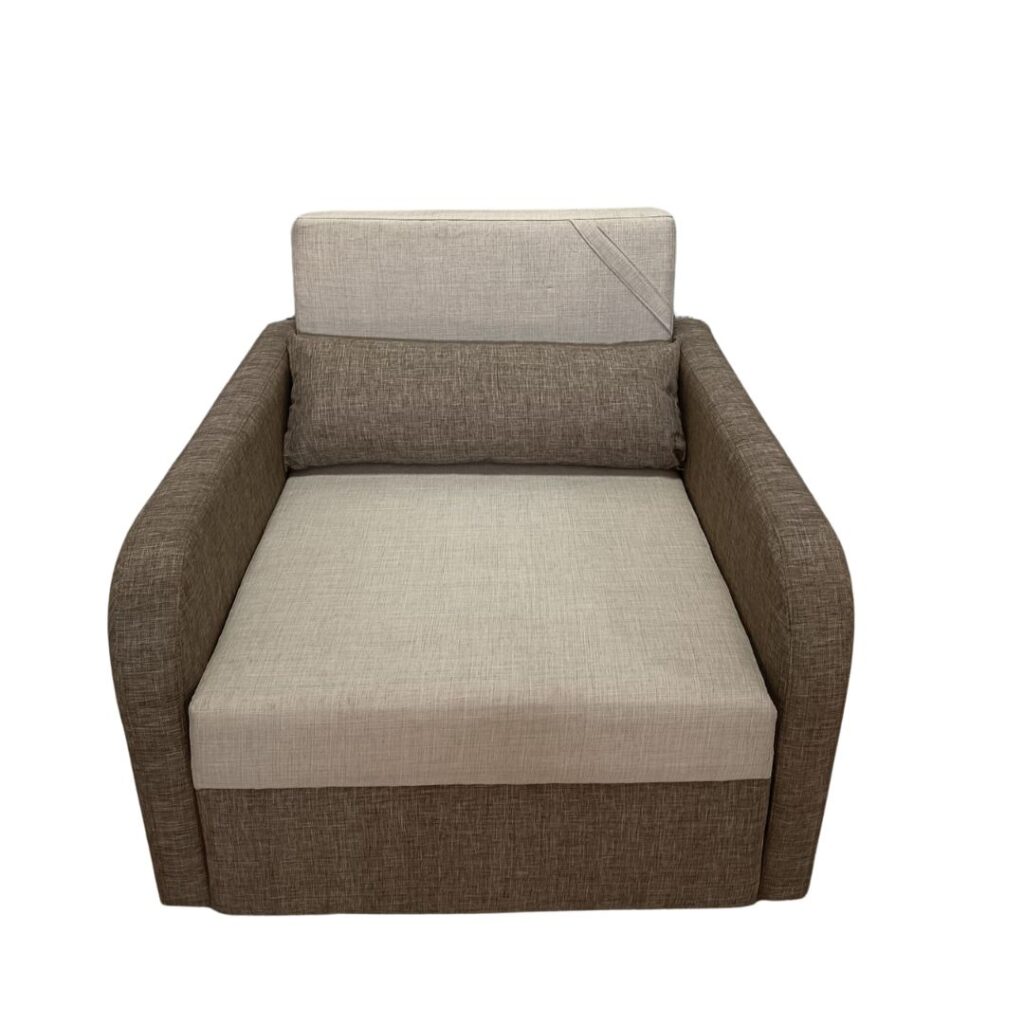 Fotoliu Extensibil cu depozitare - Beige/Sand — cadrul 3