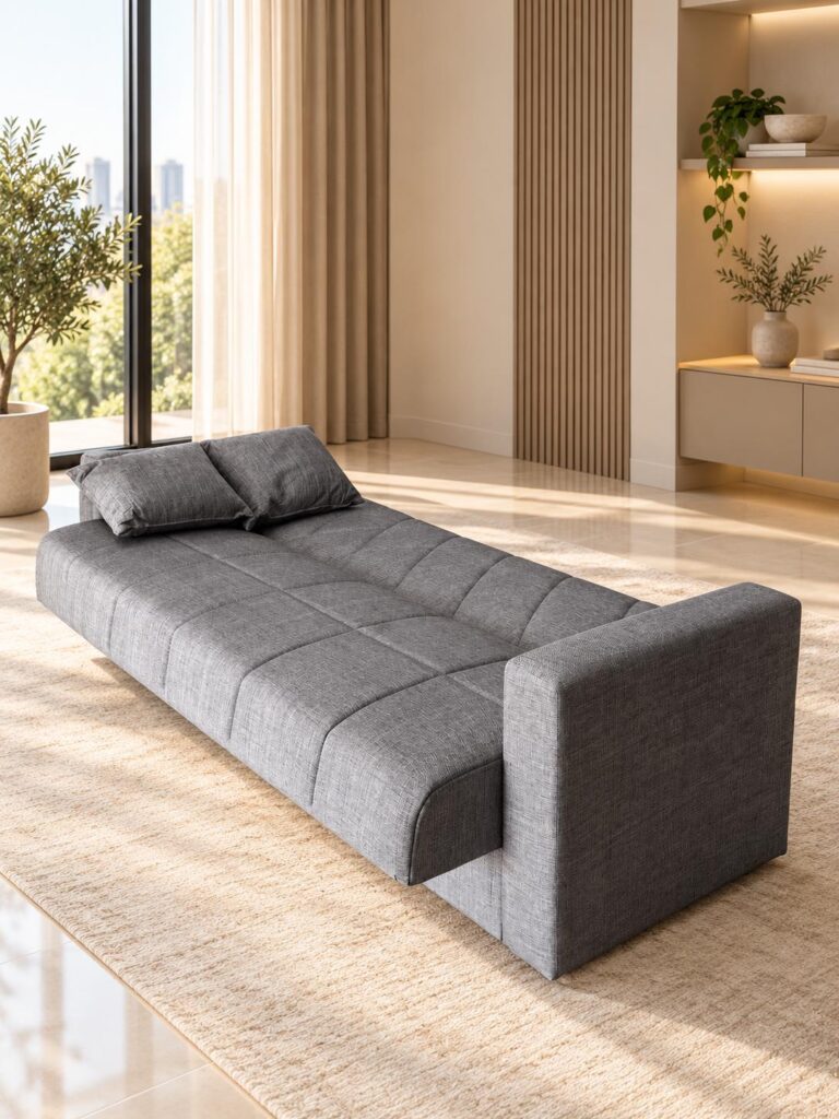 Canapea Extensibila Premium - Gri Cross — cadrul 4