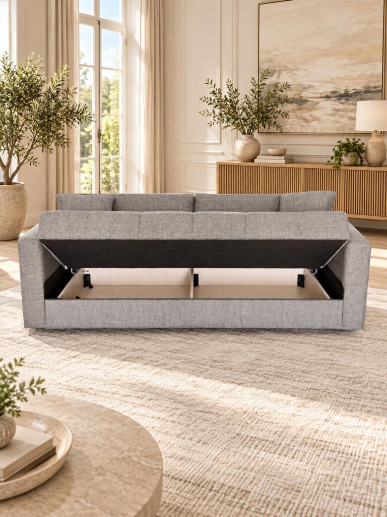 Canapea Extensibila Premium - Gri Cross — cadrul 3