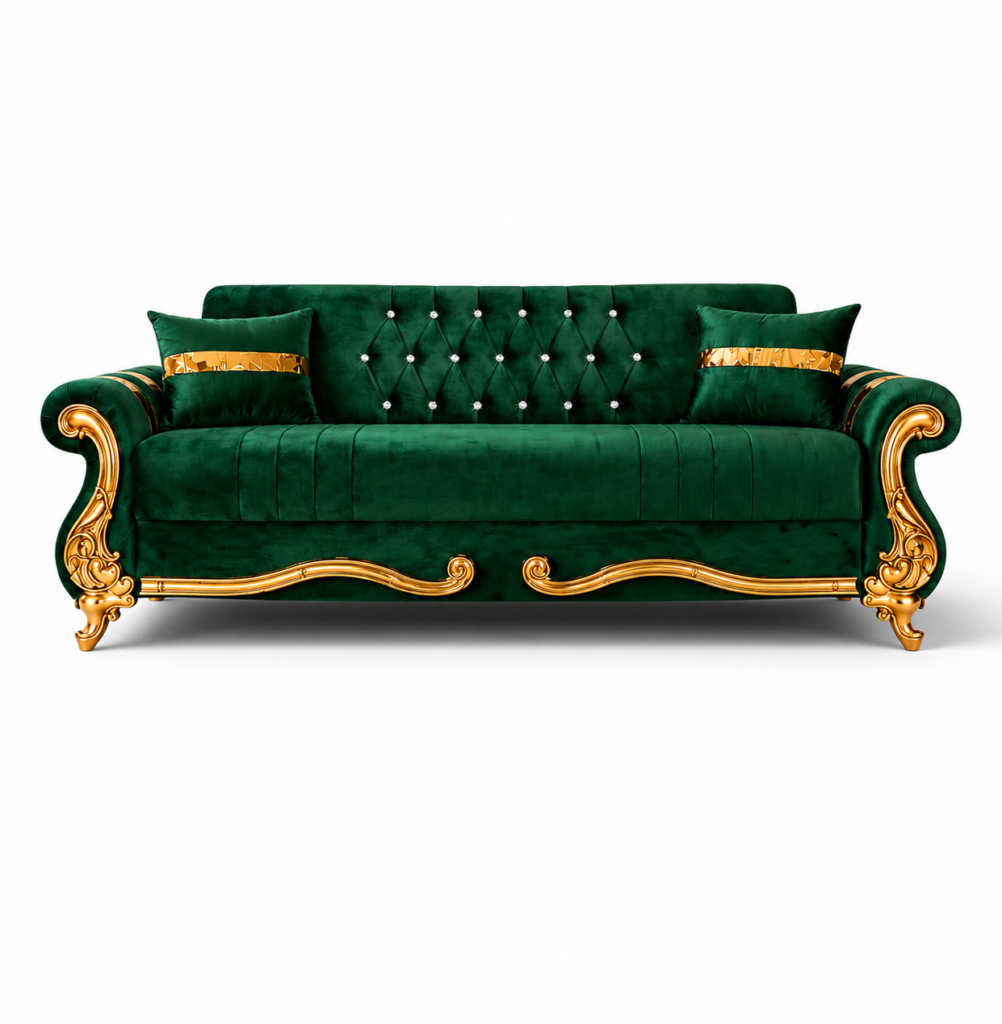 Canapea Extensibila - Verde Smarald — cadrul 1