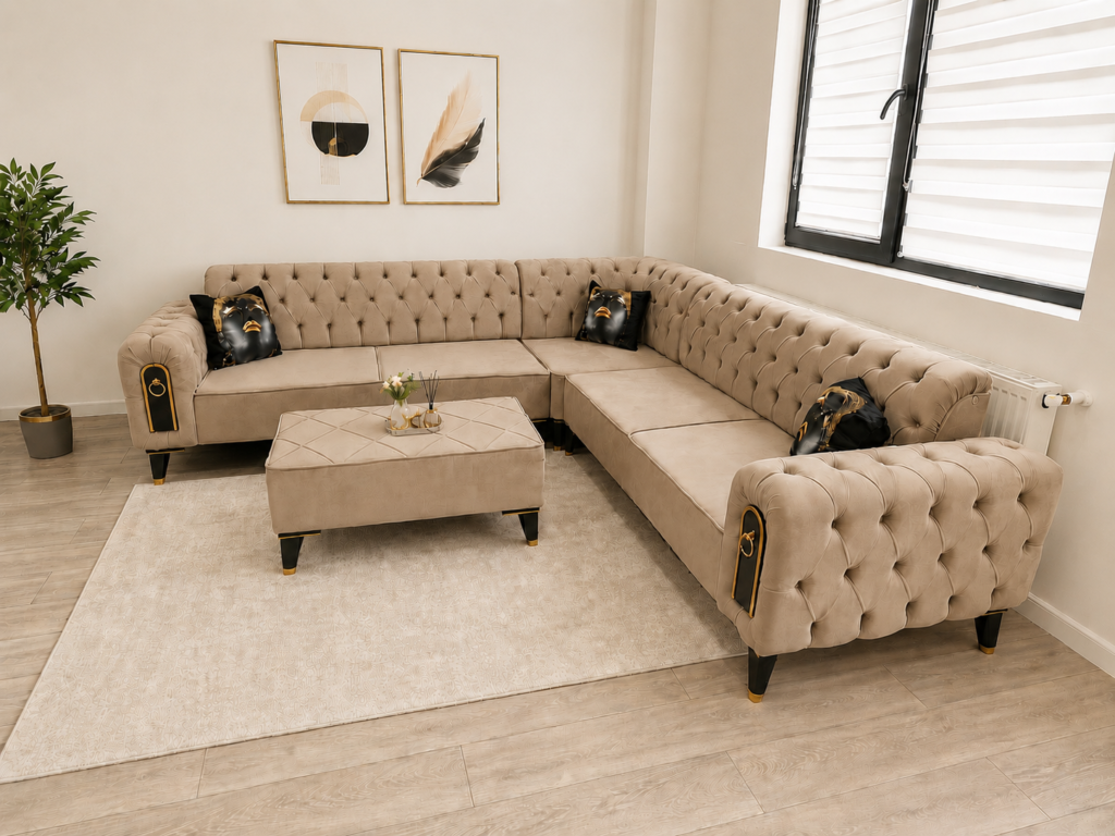 Coltar Chesterfield Capuccino — cadrul 1