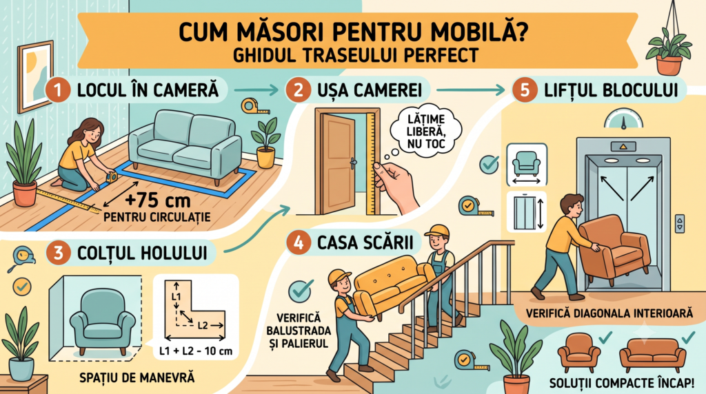 Cum măsori camera și accesul înainte să comanzi mobilă