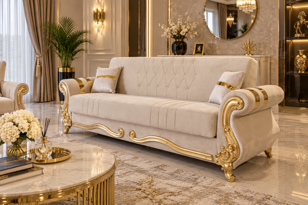 Canapea Extensibila - Beige — cadrul 1